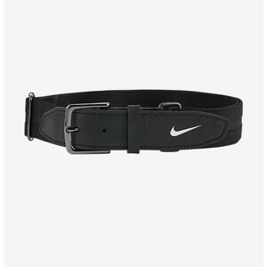 EUC Boys Nike Swoosh Black Adjustable Baseball Belt Youth